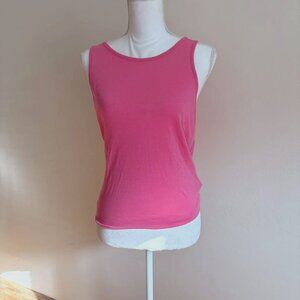 JCrew sleeveless cotton open-back top hot pink (S)